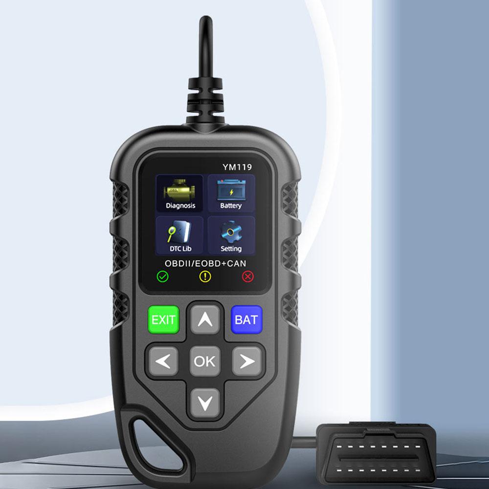 OBDII Scanner Work for All Cars OBD2 Code Reader Multi-language Car Auto Diagnostic Tool YM119 Read Vehicle Information