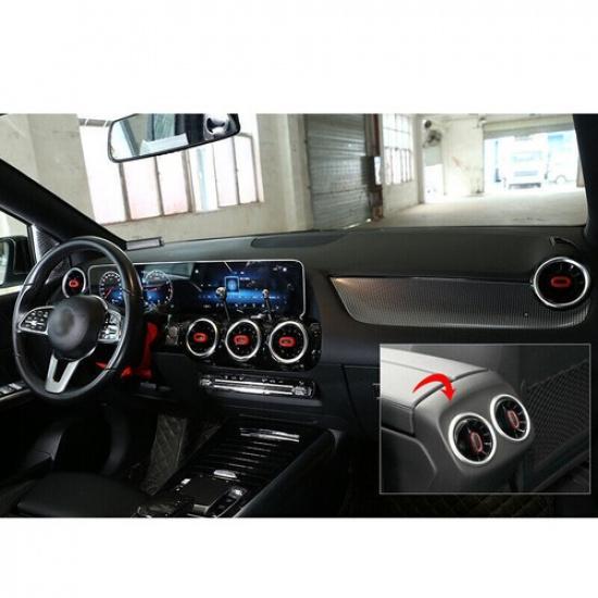 Outlet Vent Adjustment Lever Ring Trim 7PCS For Benz GLB W247 - ABS Red