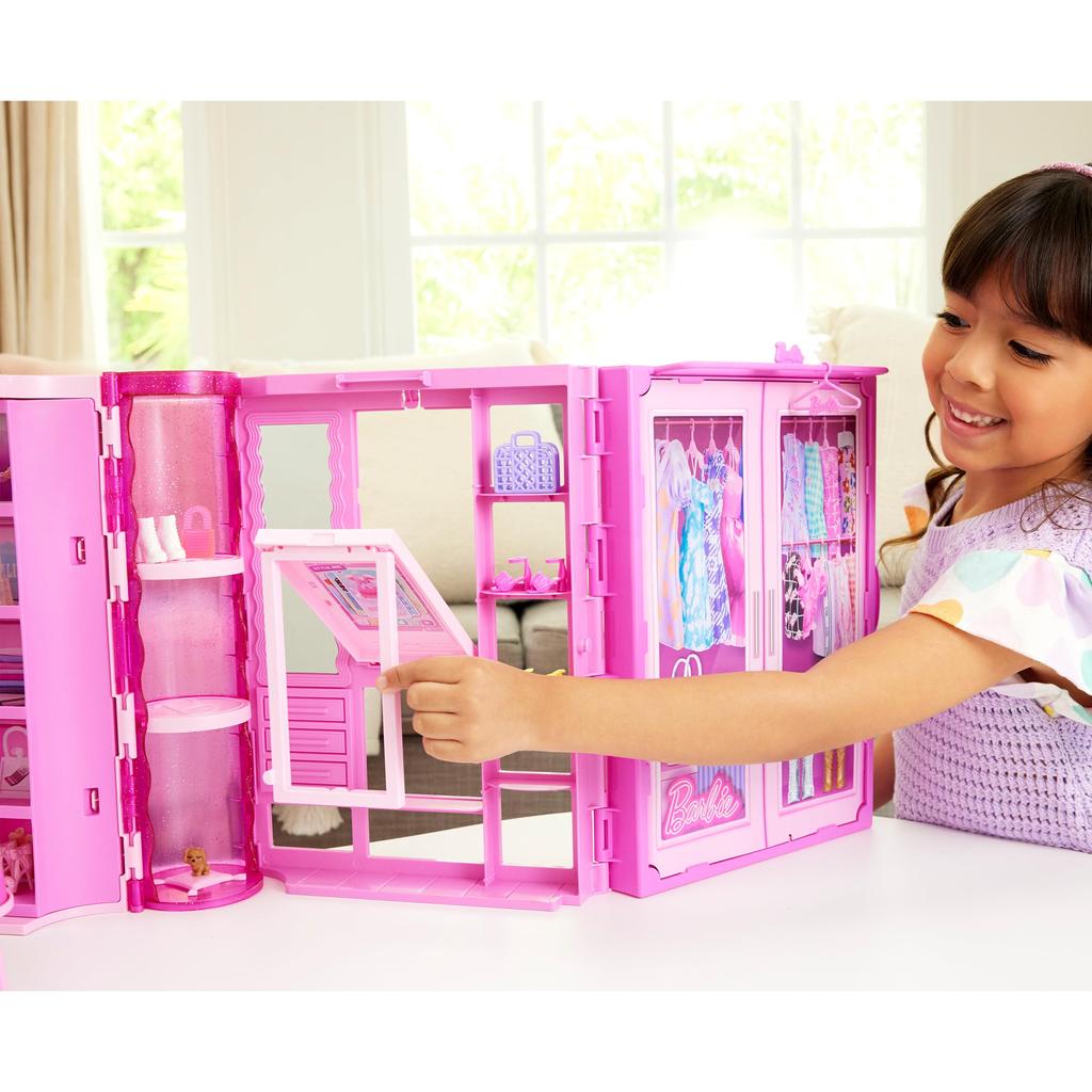 Барби новая Стильная розовая мечта гардероб Кукла продается отдельно Кукла Барби игровая Возраст от 3 лет и старше Розовый HXD59 (Барби) Прибытие Барби! Одеваемая кукла/домик