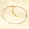 2mm Stainless Steel Bead Resin Chain Multi Color Multi Size Trend Bracelet Elegant Bohemia Jewelry Women's Drip Butterfly Ankle