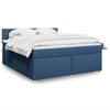 Maison Exclusive - Sommier À Lattes De Lit Avec Matelas Bleu 180x200 Cm Tissu