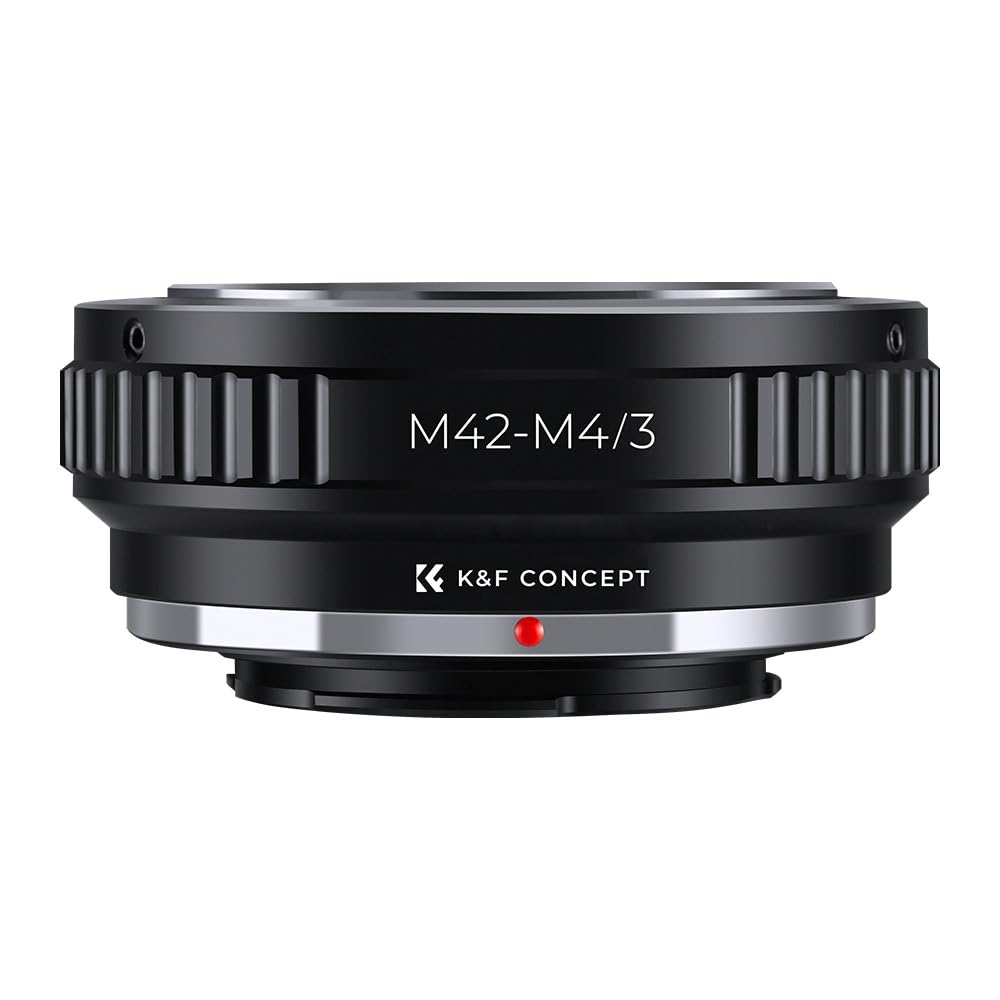 CONCEPT Mount Adapter Converts M42 mount lenses to Micro Four Thirds mounts for Micro enabling infinity K&F M42-M4/3 4/3 cameras, focus.