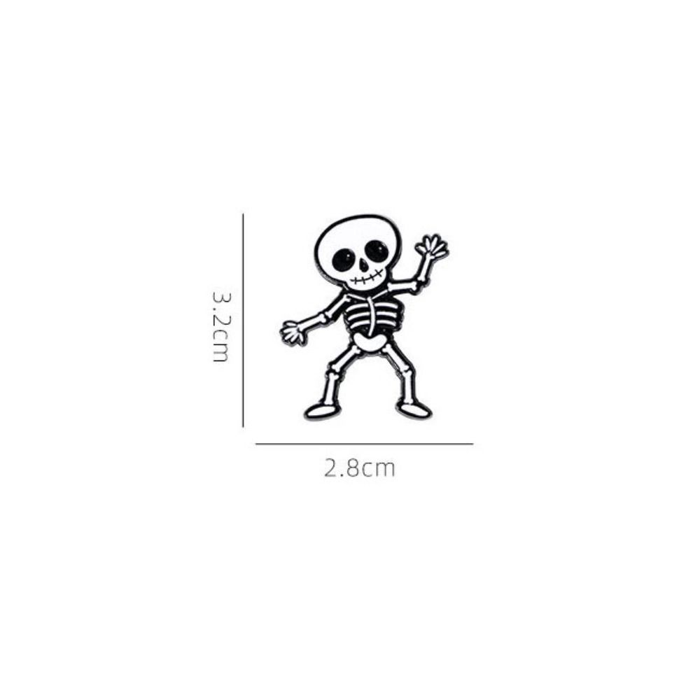 Zinc Zinc Zinc Alloy Halloween Funny Brooch Pumpkin Flying Broomstick Cat Brooch Skeleton Brooch Halloween