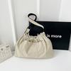 Wrinkled Nylon Cloth Handbag Korean Style Underarm Tote Bag Fashion Drawstring Shoulder Bag  Girls