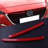 2 шт. Красная АБС-пластиковая накладка на решетку переднего бампера для Mazda 3 Axela 2017 2018 32,5x1,8 см Аксессуары