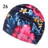 Printed Sports Accessories Elastic Nylon Turban Long Hair Protect Pool Bathing Hats Swimming Cap