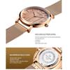 Hannah Martin Wood Grain Walnut Japan Quartz Movement Ladies Watches Luxury Brand Mesh Band Waterproof Women Wrist Watches