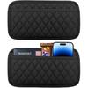 2 PCS Car Side Pocket Organizer, Leather Adhesive Auto Side Seat Back Storage Pocket, Waterproof Phone Document Sunglasses Holder Vehicle Gap Filler