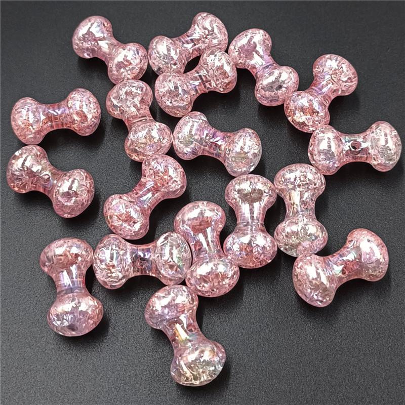 Материалы для изготовления украшений своими руками ручной работы, модные аксессуары в виде гантели, креативные бусины-вспышки цвета кристалл AB, 5 шт., браслет, ожерелье, акриловые аксессуары