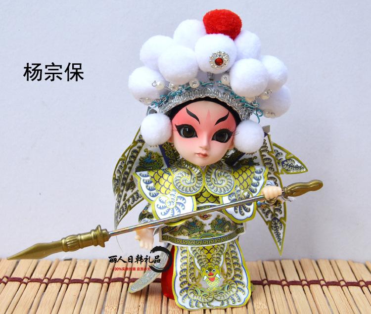 Beijing Tangrenfang Peking Opera Silk Doll, Chinese Traditional Folk Craft Figurine