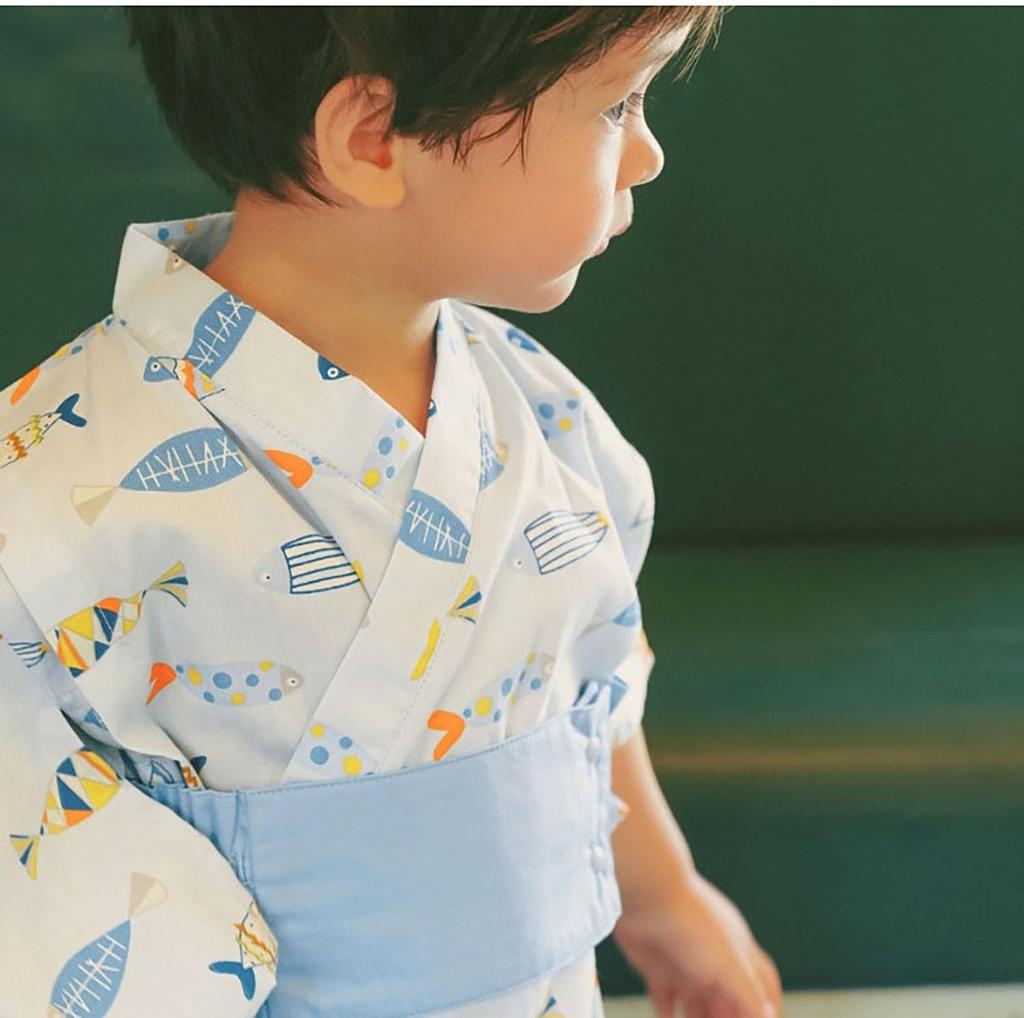 СЕЙВАРАКУ Детский ромпер Японская юката для девочек и милое детское фото Первый Первый храм Обон Детский душ Размеры 90 Размер Комбинезон, Кимоно, Джинбей, Мальчики,