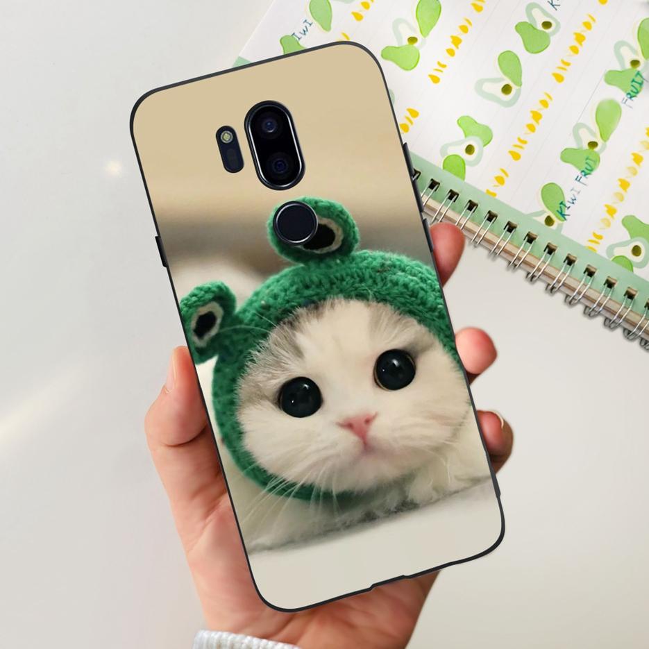 For LG G7 thinQ Case G710EM LM-G710 G710 Luxury Painted Cover Soft Silicone Phone Cases For LG G7 ThinQ Back Covers 6.1'' Bumper