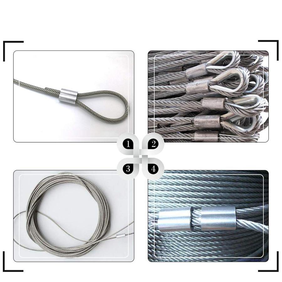 245 × M1.2 / 3/4 / 5 7-размерный алюминиевый обжимной наконечник-петля, набор для обжима тросов и кабелей, такелаж