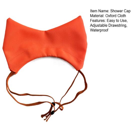 Регулируемая шапочка для душа для кошек, водонепроницаемые накладки для ушей питомца, шапочка на голову собаки со шнурком, защищает уши питомца от воды и шампуня для купания/душа