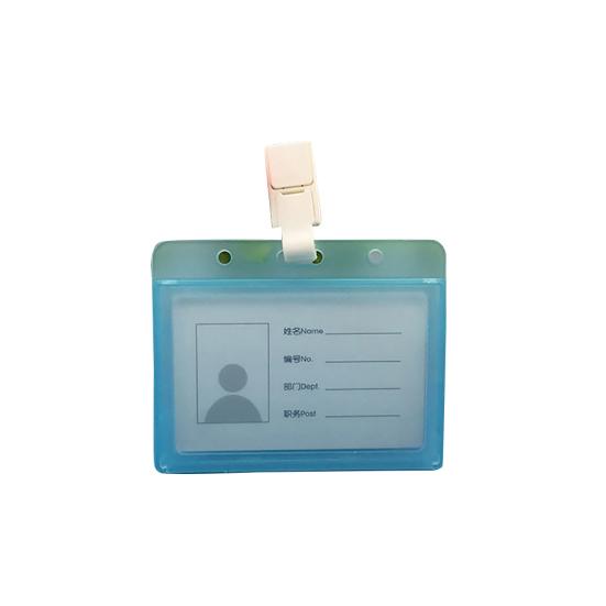Hard Plastic Pocket ID Card Credit Badge Name Tag Holder Neck Strap
