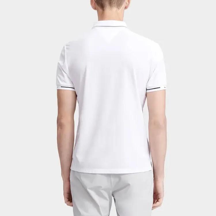 FILA Polo Shirts Men's White Polo Collar Moderate Straight Fit F11M321103CWT
