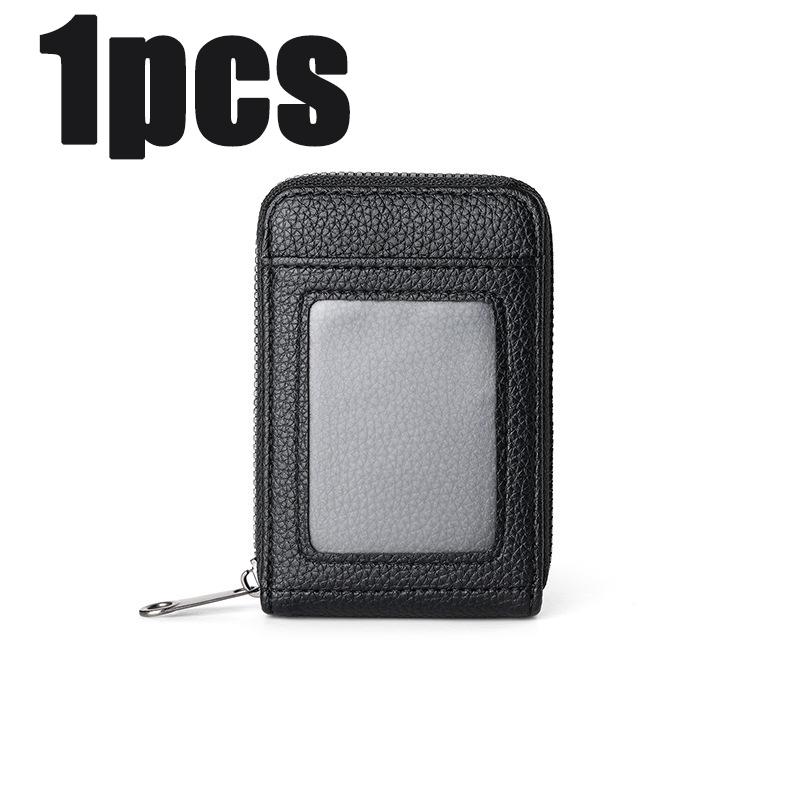 1/2/4 шт. Сумка для кредитных карт, держатель для карт из ПУ кожи, портативный короткий чехол для банковских карт, сумка-органайзер для карт, мужской женский кошелек с карманом на молнии