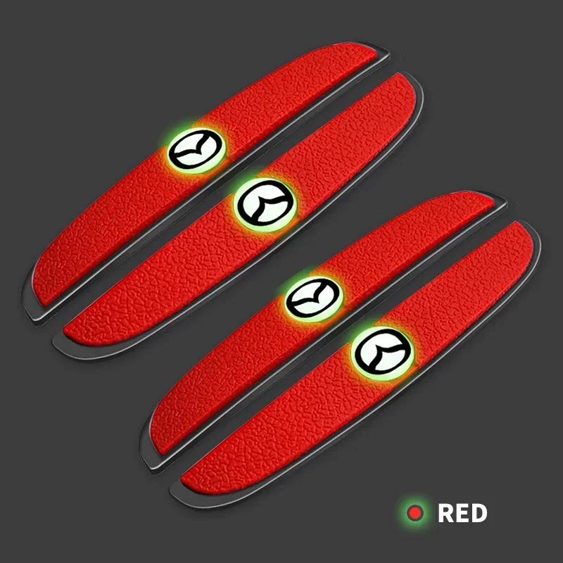 4pcs Car Door Anti-collision Bumper Strips Luminous Sticker For Mazda 6 3 CX5 2 CX7 Demio Atenza Axela MX30 CX30 CX3 CX9 MX5 RX8