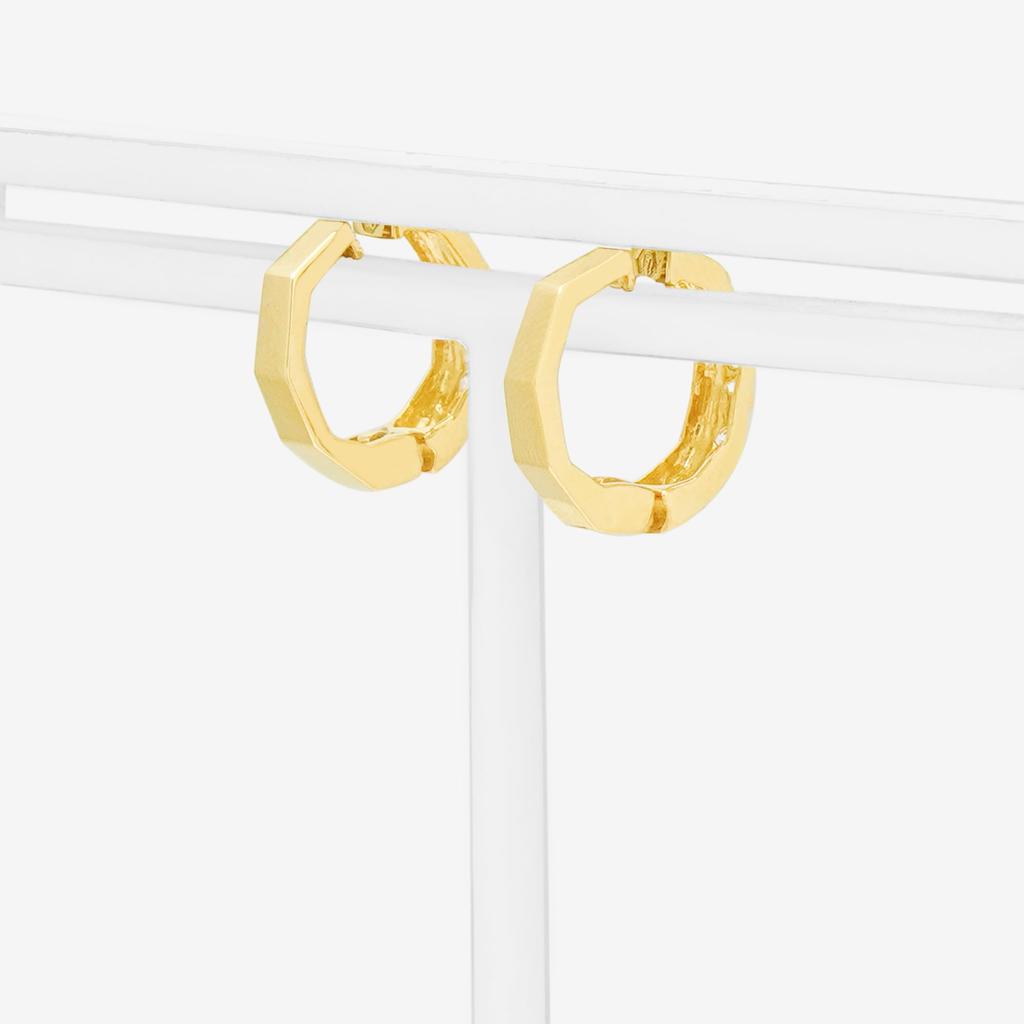 ESTELLE [Official] Women's Silver Earrings with Yellow Gold Plated Cubic Zirconia (Product Code: 0776-0071-0000-0000)