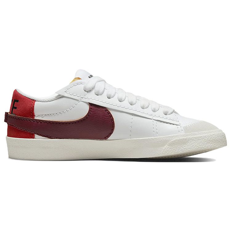 Nike Кроссовки женские Blazer Low 77 Jumbo Белый Темно-свекольный Cinnabar Черный DQ1470-104