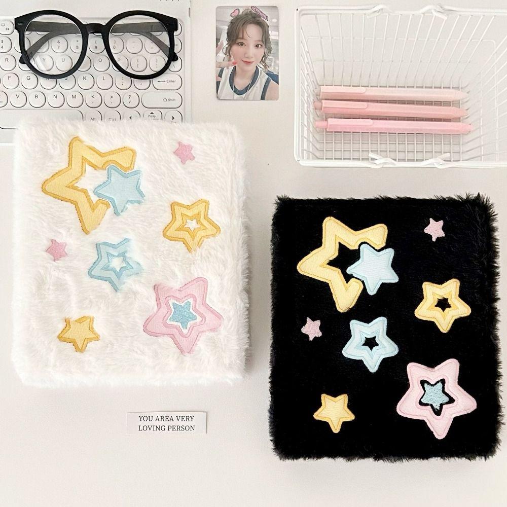 Plush Binder Star Loose Leaf Plush Card Album Soft Plush Card Photo Collect Book  School Stationery