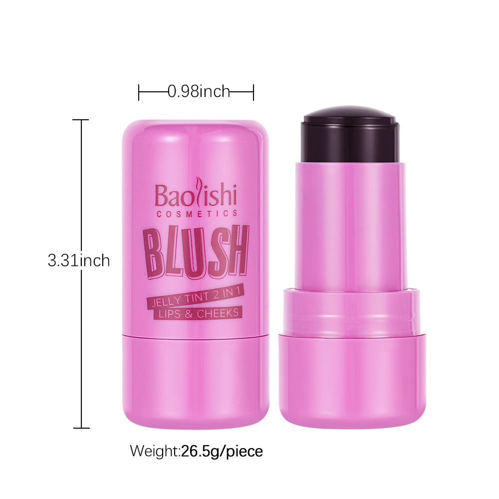 Jelly Blush Makeup Explosive Paste, Shimmer Natural 2-in-1 Blush Strip