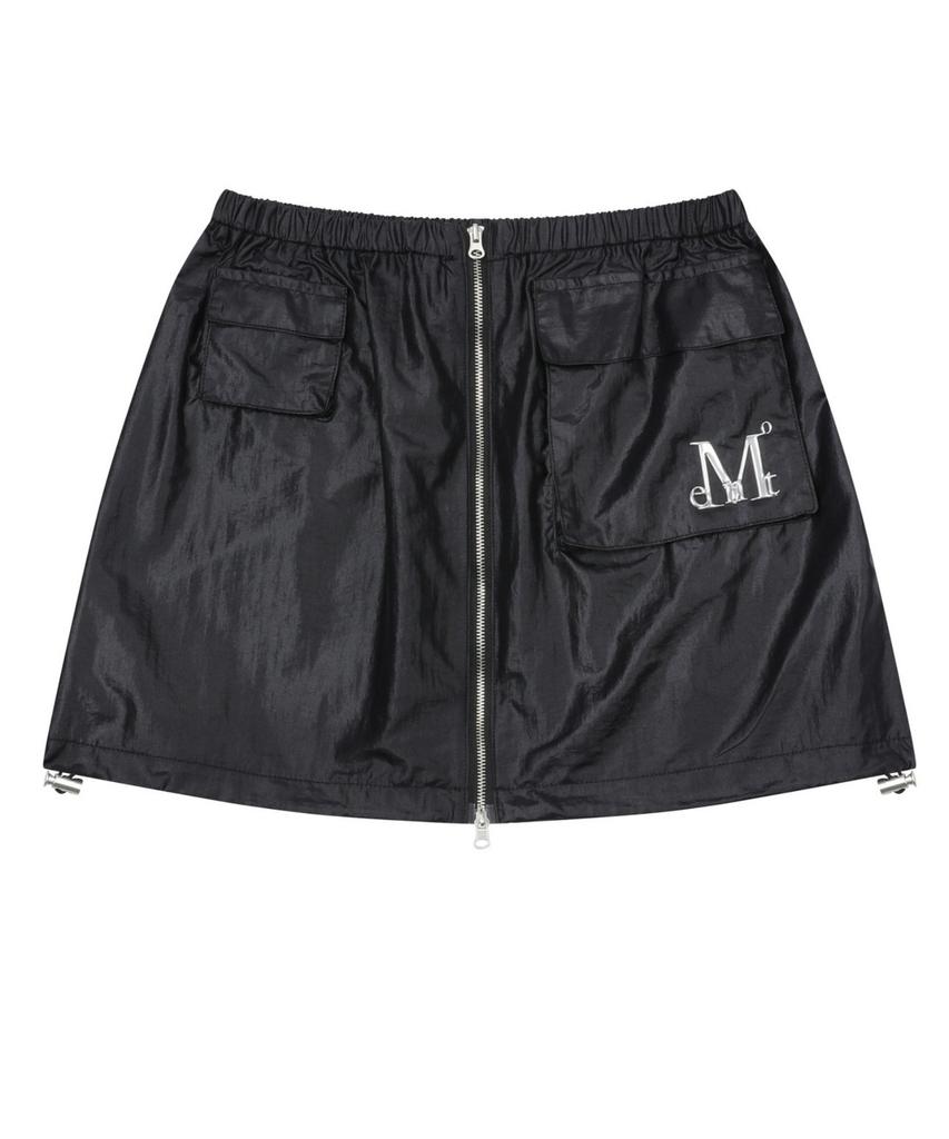 Mucent Eddie Setup Glossy Metal Logo String Skirt