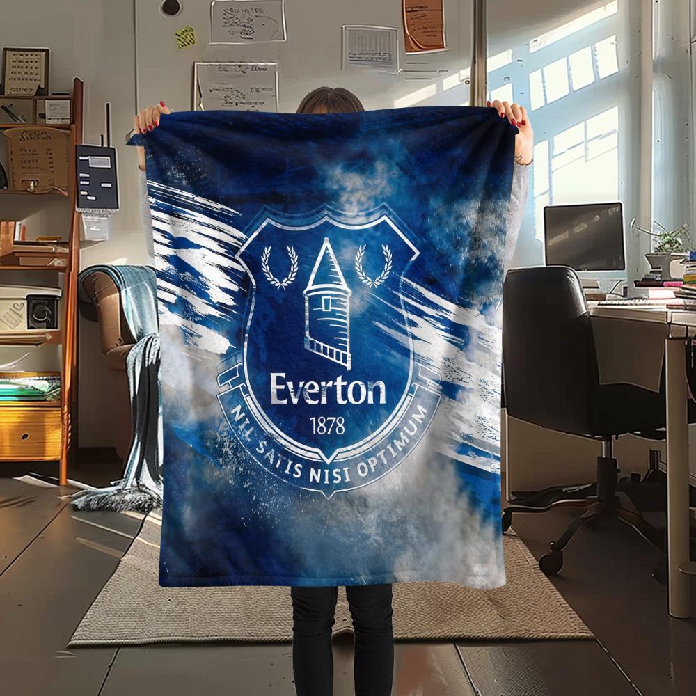 Everton F.C Flannel Blanket, High quality Comfortable for All Seasons, Home Decor, Warmth and Comfort