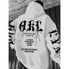Hot Sale Gothic Font Versatile Street Casual Loose Sport Hoodie Men Women Harajuku Hip Hop Vintage Soft Sweatshirt Trendy Streetwear for Daily Looks
