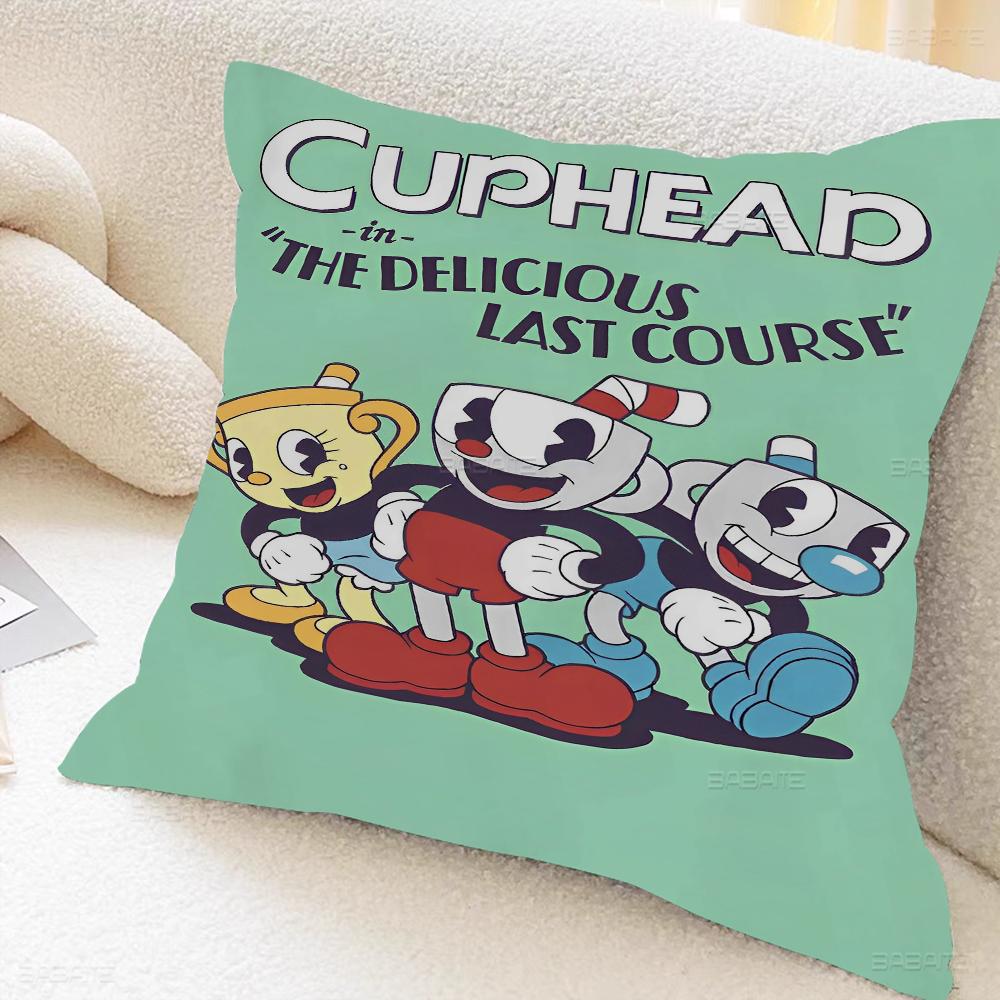 Аниме Мультфильм C-Cupheads Наволочка 30x50 Полиэстер Декоративные Подушки для Дивана Подушки для Декора Дома Чехол на Подушку