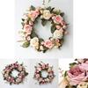 Beautiful Artificial Peony Rose Flower Garland Wreath For Charming Home Decor
