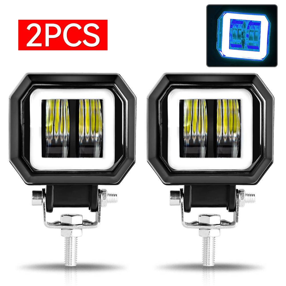 Motorcycle headlights 20W Round Wrangler Car Work Light with Aperture Off road Vehicle Modified Spotlight