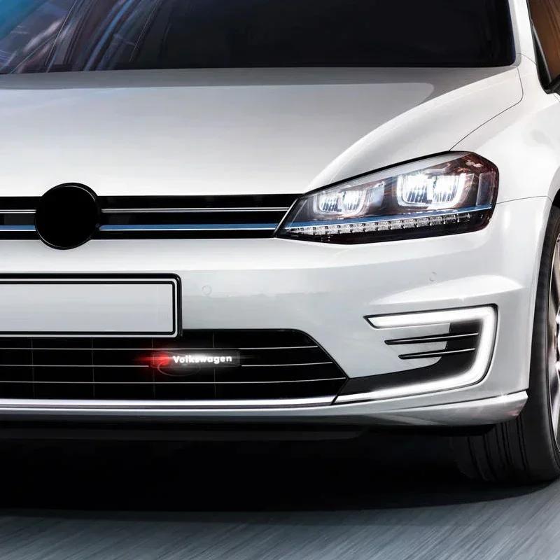 Для автомобиля Volkswagen VW Декоративные светодиодные огни Значок-декорация на решетку переднего капота Для Volkswagen Golf-6 7 4 5 POLO Passat B5 B6 B7