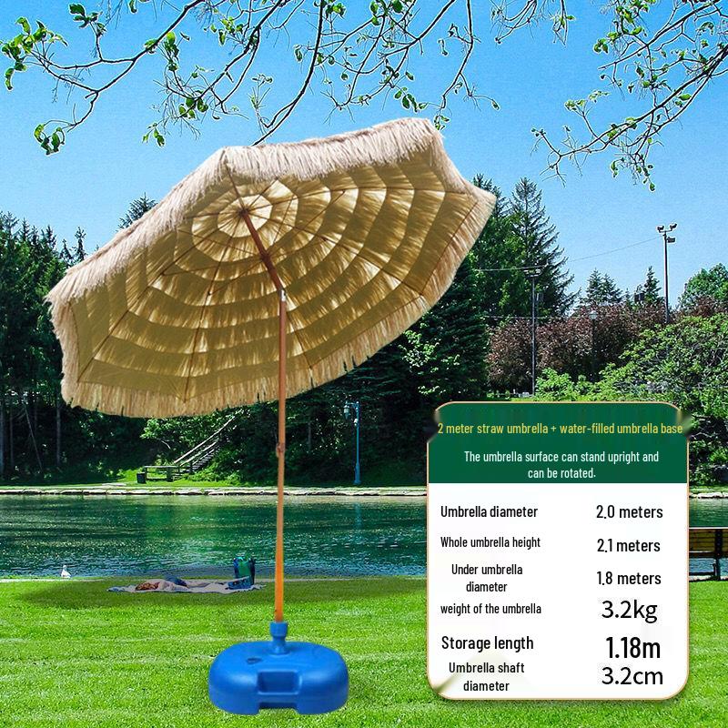 Outdoor Sunshade: Anti-Straw Hat Thatch Umbrella for Patio, Photography, and Garden