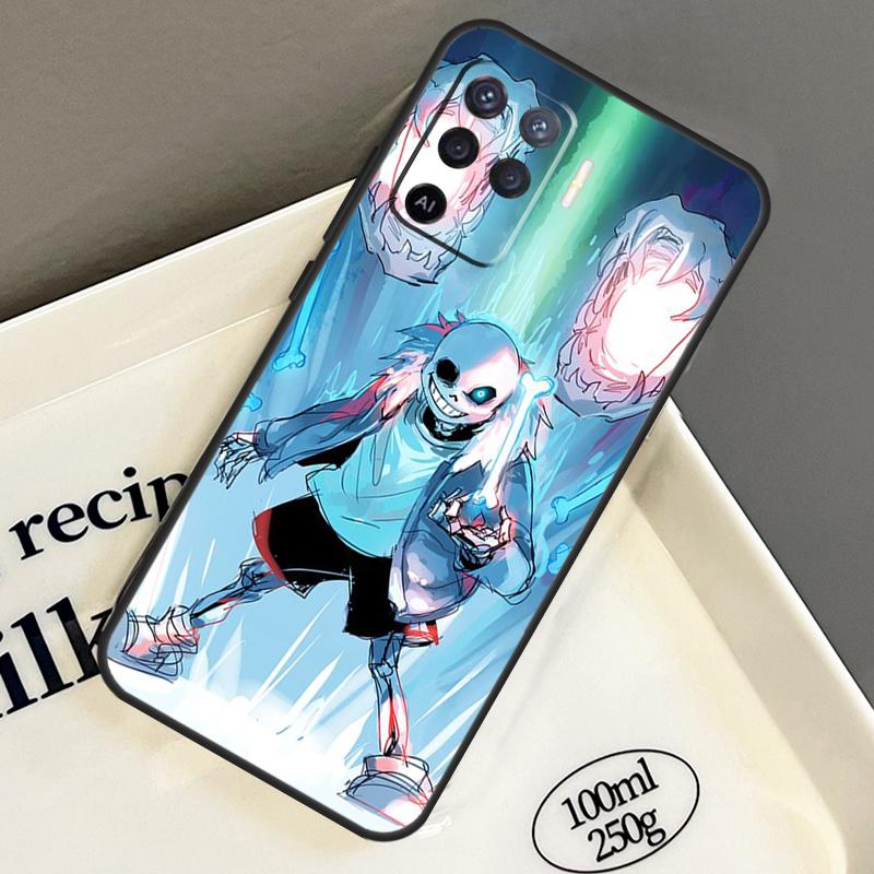 Чехол для телефона Oppo A17 A15 A16 A18 A94 A74 A54 A38 A58 A78 A98 A40 A60 A80 A76 A96 A57 A77 A5 Pro с изображением Санса из игры Undertale
