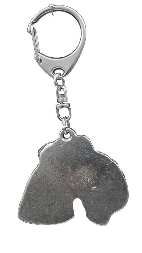 Lakeland Terrier - Silver-plated Key Ring with Dog, Handbag Decoration, Backpack Pendant by Art-Dog Brand