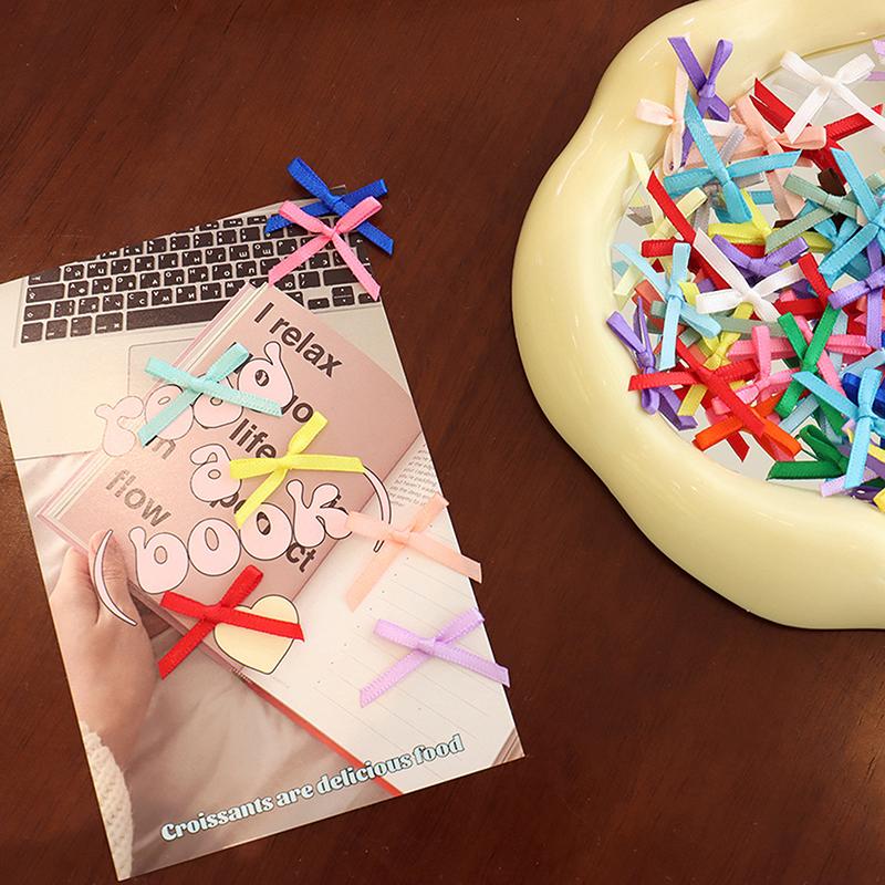 100 шт. 20-30 мм маленький размер атласная лента бант цветок DIY ремесло украшения ремесла аксессуары украшения принадлежности