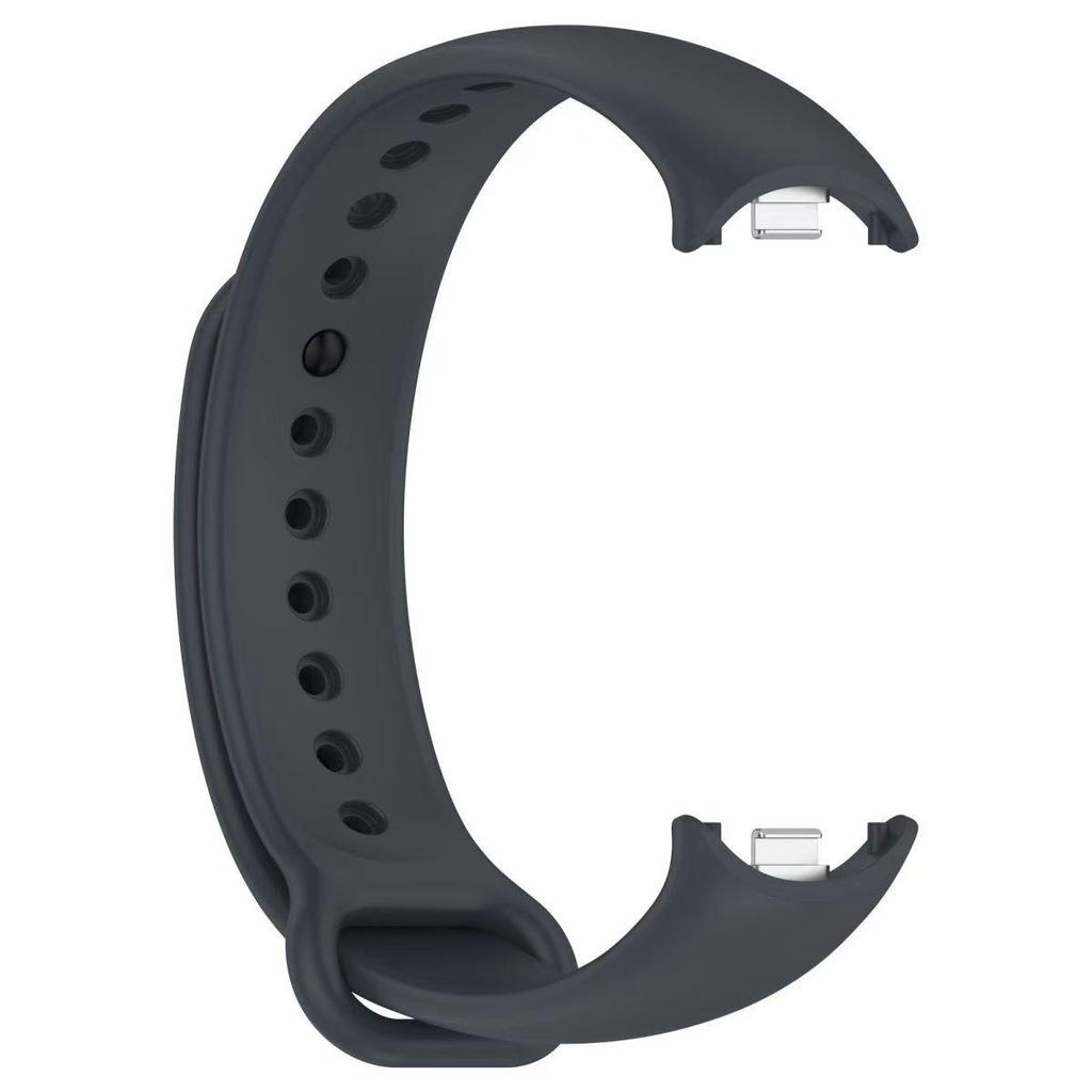 ZhiDai Металлический зернистый силиконовый браслет для Xiaomi Mi Band 8/9 - Модный сменный смарт-браслет для мужчин и женщин.