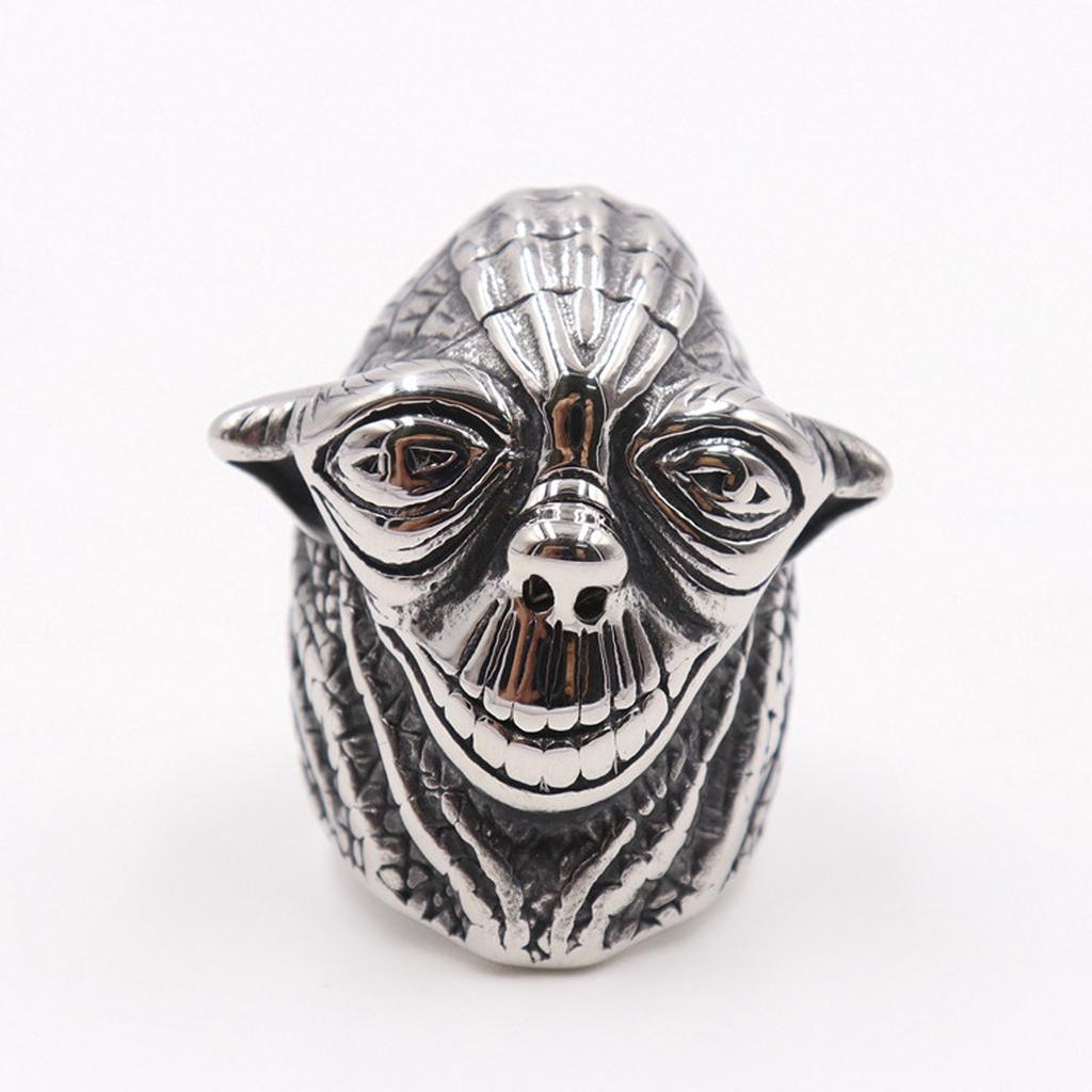 Ring Festival Men's Retro Series Alien Skull Ring Punk Men