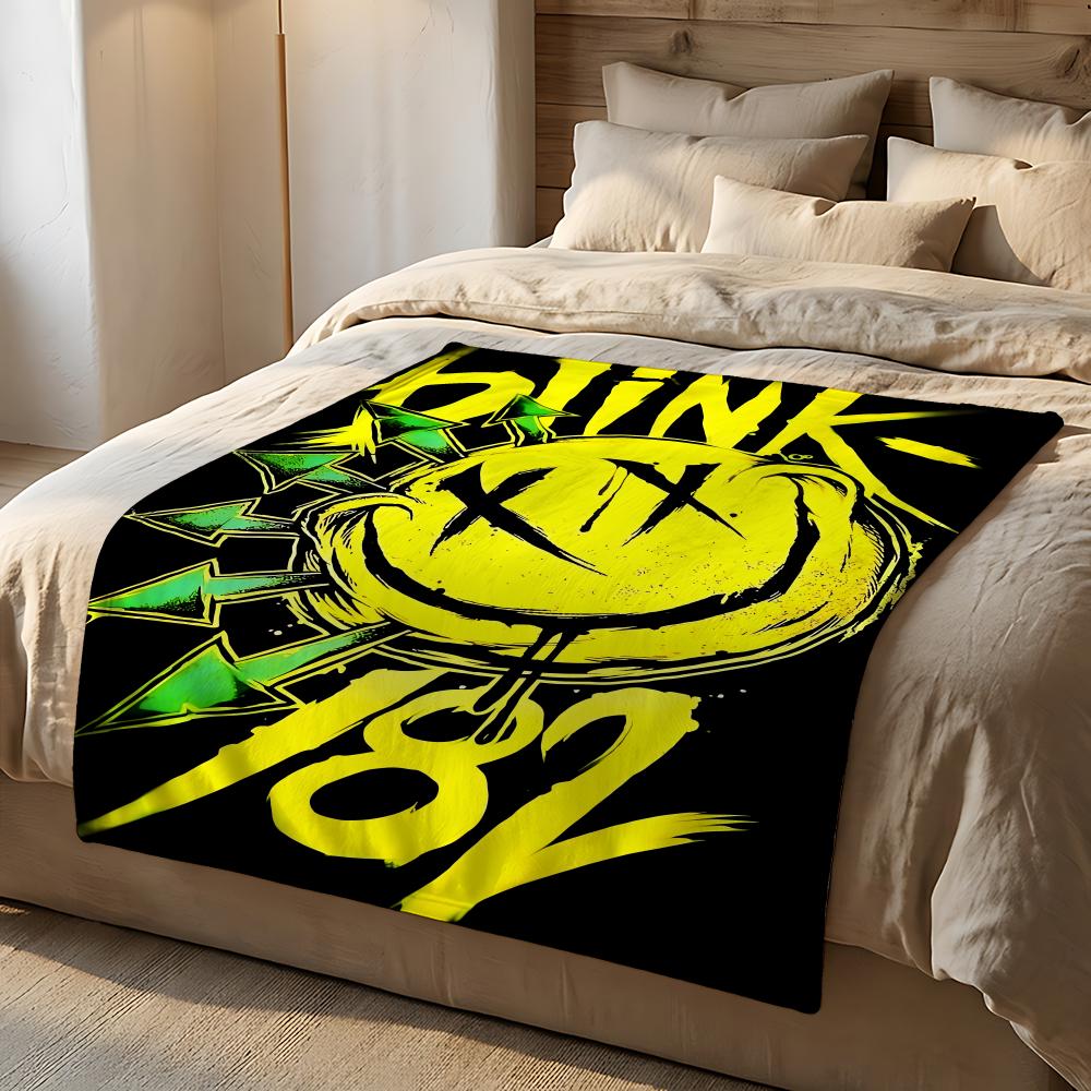 Плед Rock B-Blink-182S Короткий Плюшевый Плед Мягкий Гипоаллергенный Для Разных Мест Дома Офиса