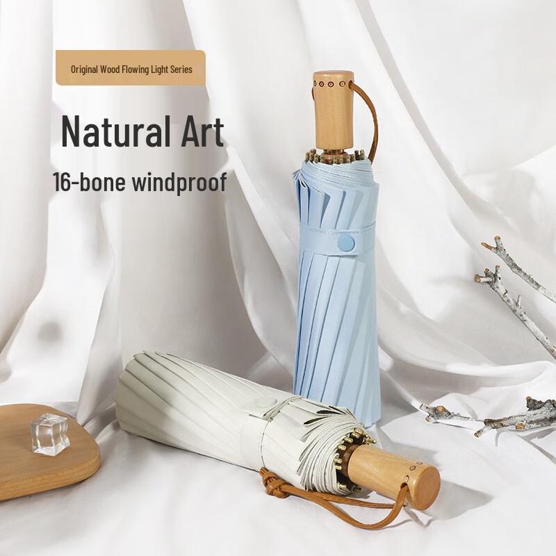 Pu Lian Artistic 24-Rib Folding UV Umbrella