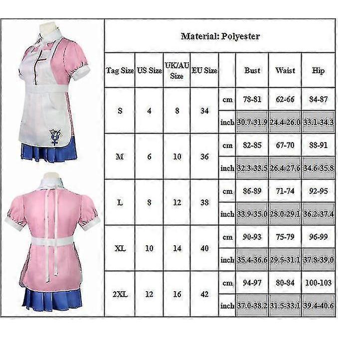 Mikan Tsumiki Cosplay Costume Set Halloween Party Shirt Bow Apron Skirt Uniform Fancy Dress Up Maid Roleplay Outfits 2025
