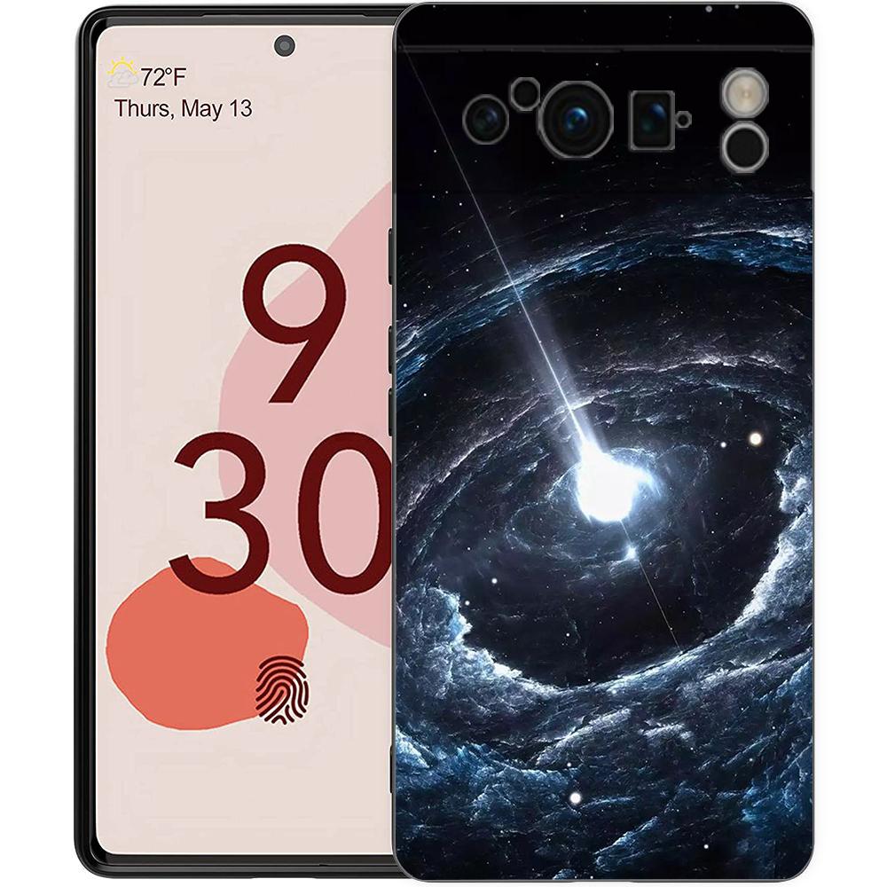 Чехол для телефона Google Pixel 9 8 8A 7 7A 6 Pro XL 6A 5G Черный Мягкий Ударопрочный Задняя крышка ТПУ Оболочка Земля Звезды Космос