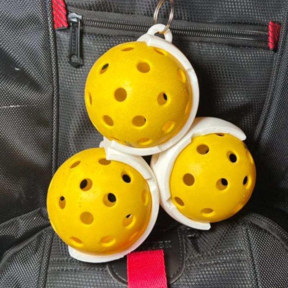 Clip-On Pickleball Holder Keychain Lightweight Pickle Ball Carrier  For Backpack Sports Bag