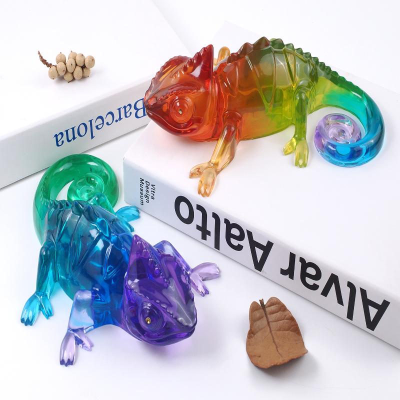 3D Силиконовая форма Хамелеон Ящерица DIY Ручная работа Рептилия Кристалл Эпоксидная смола Гипс Поделки Формы для литья Домашний декор