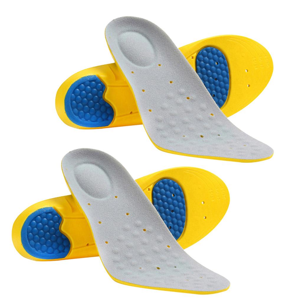 2Pair Massage Sports Insoles Damping Thicken Unisex Absorb Sweat Deodorize Breathable Comfort for Outdoor Summer