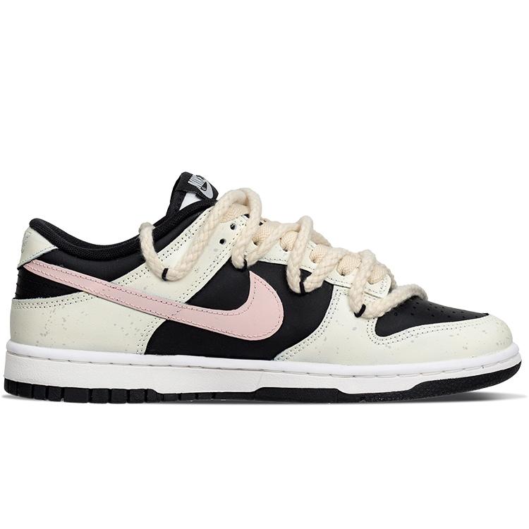 Nike Кроссовки Dunk Panda, Персиковый Улун Кожаные Нескользящие, Износостойкие, Легкие Низкие Кеды для Скейтборда Женские CW1590-100(Команда62-)