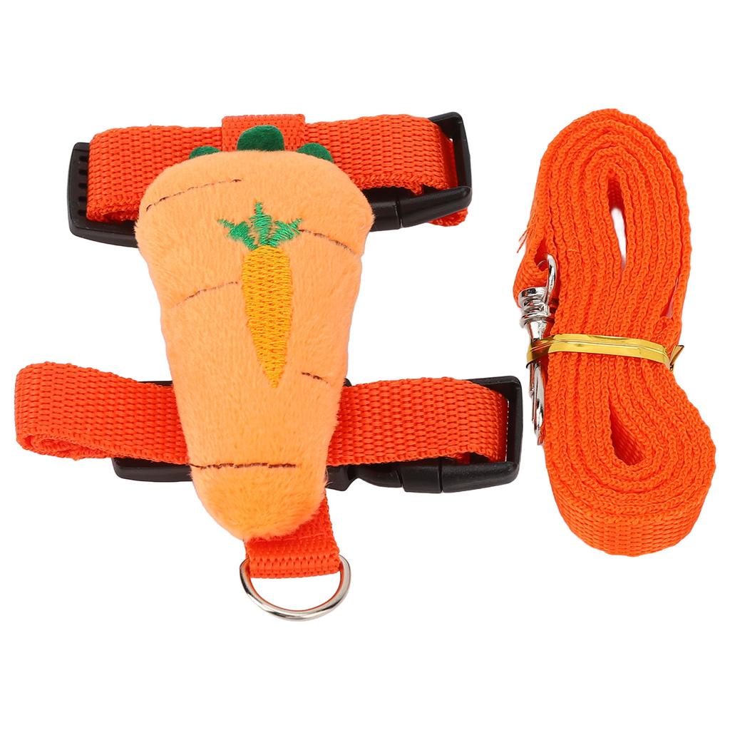 Carrot Type Rabbits Harness Leash Set Regulable Decorative Lovely Looking for Pet Rabbits