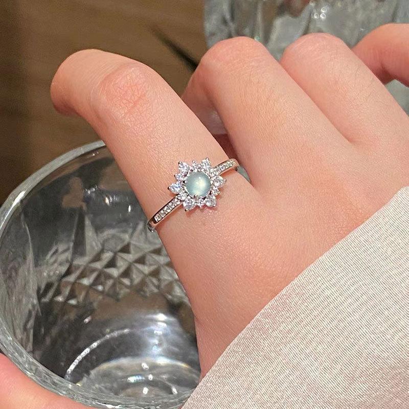 Новое китайское холодное ощущение халцедон тыква капля воды кольцо женское индивидуальное легкое роскошное ретро элегантное универсальное кольцо кольцо