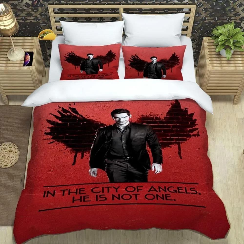 Cartoon Tv Lucifer Bedding Set Exquisite Bed Supplies Set Adult Duvet Cover Bed Comforter Set Bedding Set Birthday Gift